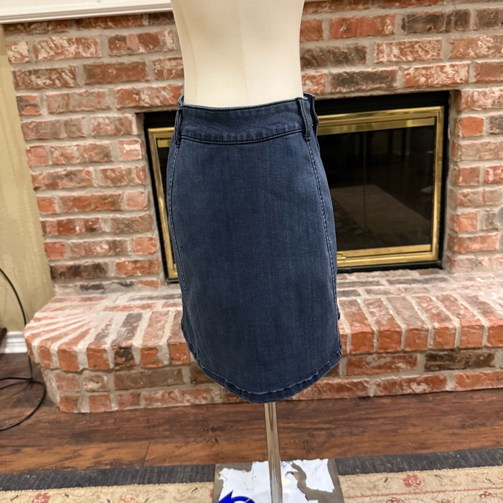 Celebrity Pink Y2K VTG Dark Blue A-Line Mini Skirt w/ Buttons / 7 Juniors / EUC - Picture 7 of 13